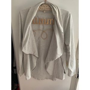 Fitted Open Front Sweatshirt